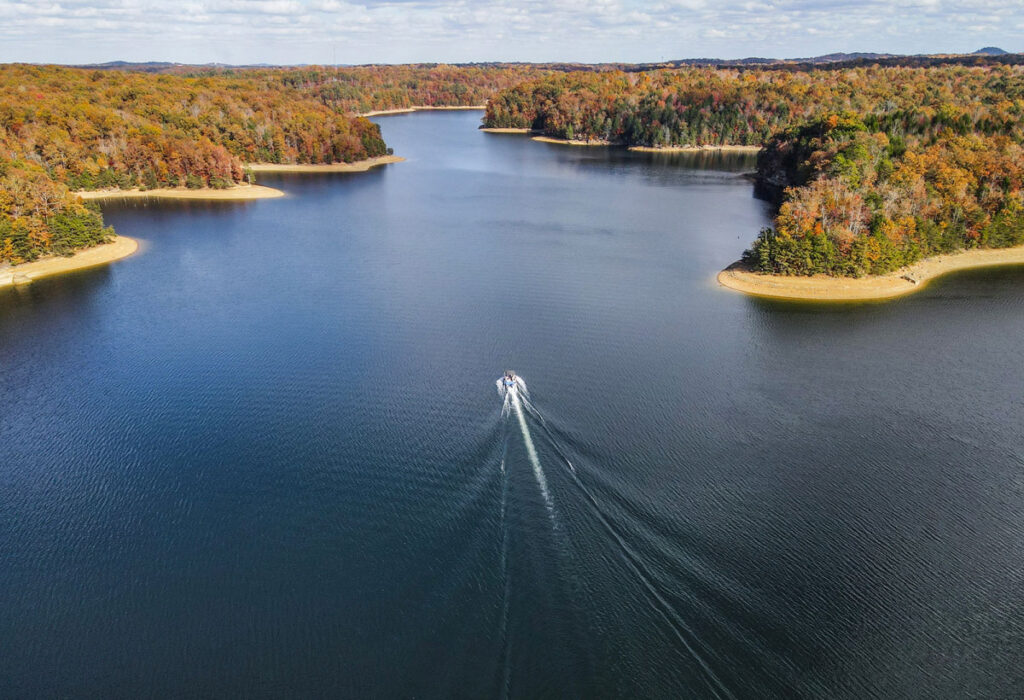 Boat on Laurel River Lake