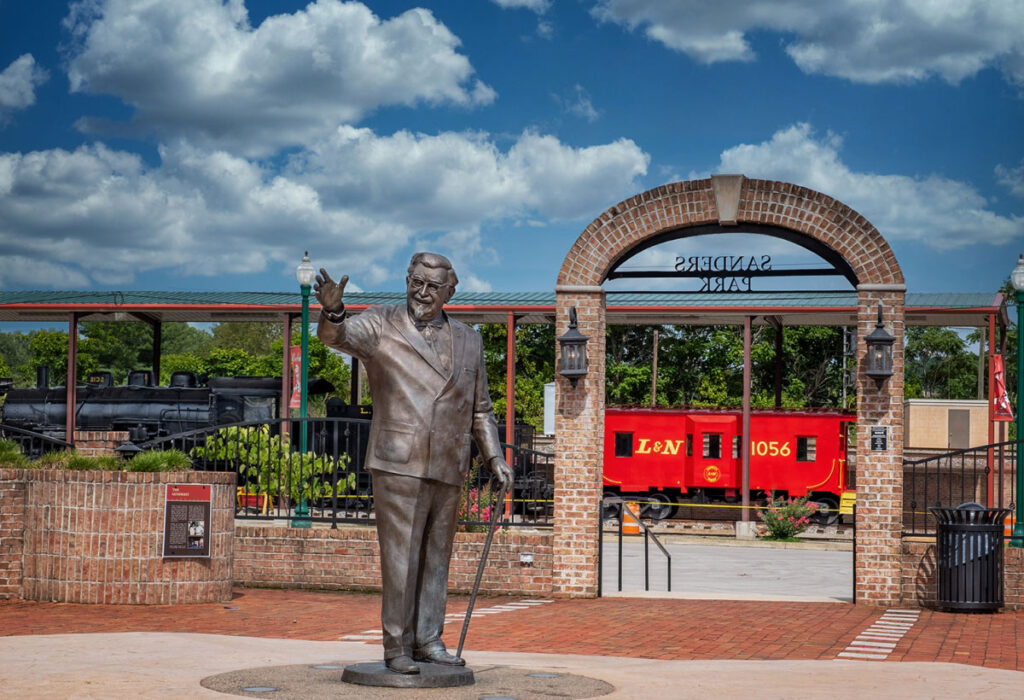 Colonel Sanders Park statue