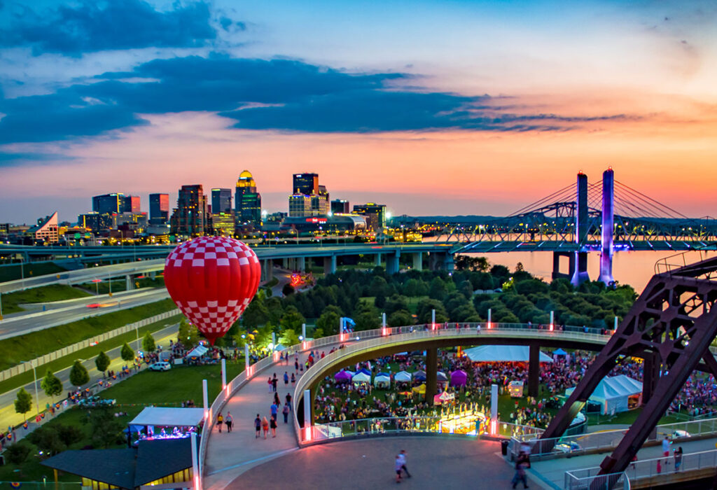 Louisville at dusk