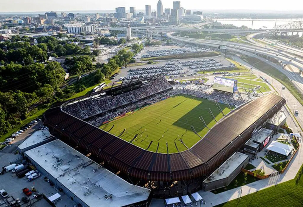 Bird's-eye view of Lynn Family Stadium