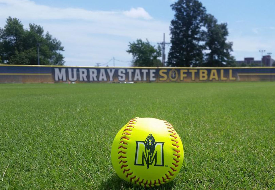 Softball on grass